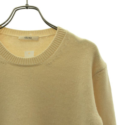 Celine by Phoebe Philo Cashmere Triomphe Knit XS Ivory Sweater