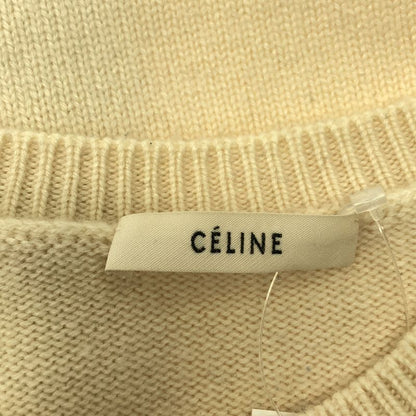 Celine by Phoebe Philo Cashmere Triomphe Knit XS Ivory Sweater
