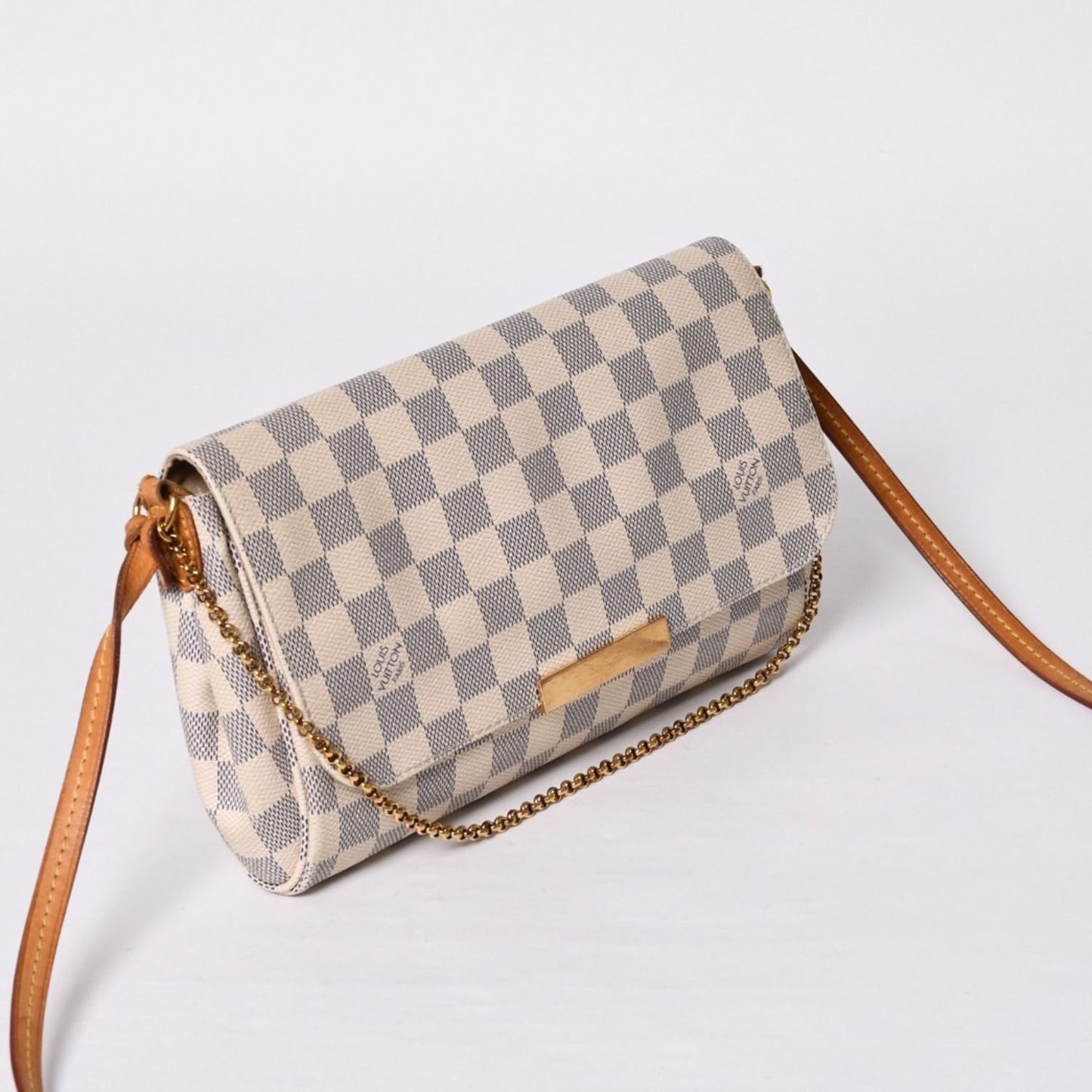 Louis Vuitton Shoulder Bag Damier Azur Favorite MM Canvas — view 3