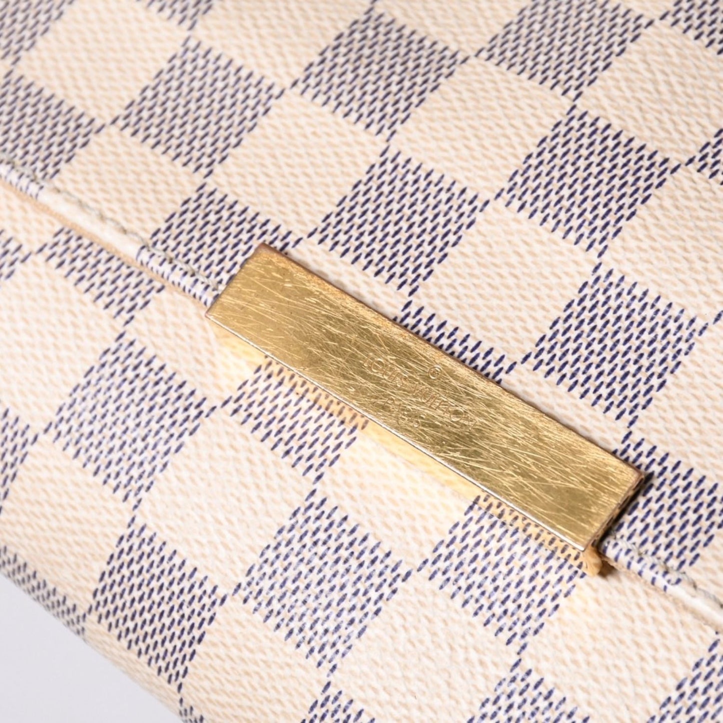 Louis Vuitton Shoulder Bag Damier Azur Favorite MM Canvas — view 7
