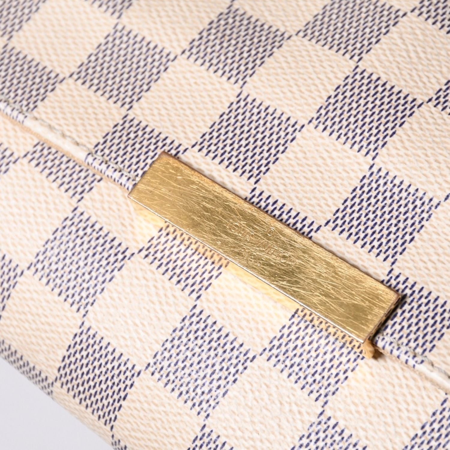Louis Vuitton Shoulder Bag Damier Azur Favorite MM Canvas — view 7