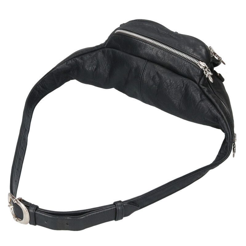 Chrome Hearts 1 Snat Pack Daga Zip Gun Slinger Belt Leather Waist Bag