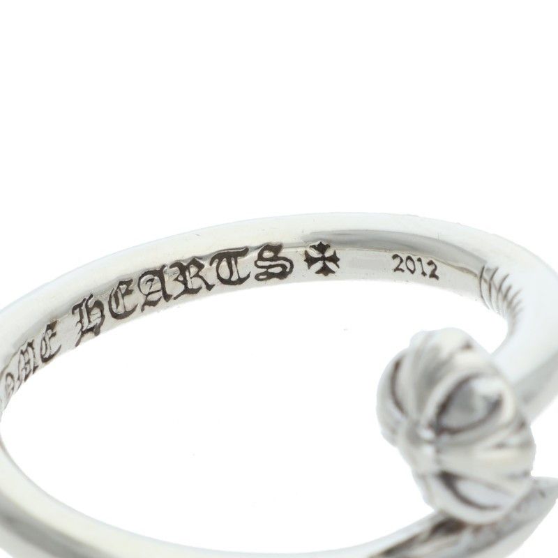 Chrome Hearts Nail Crsball Cross Ball Silver Ring