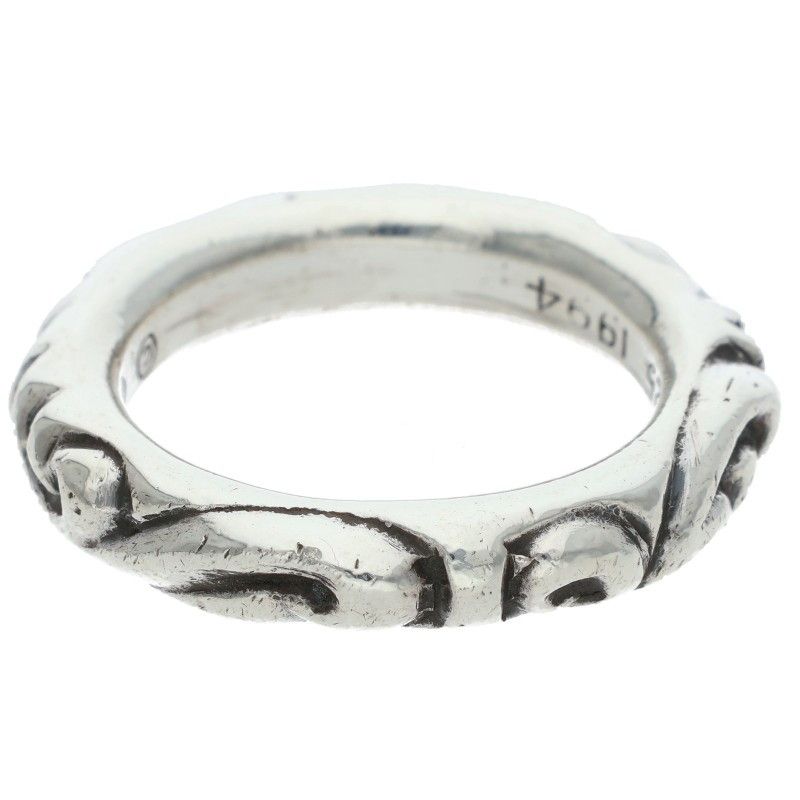 Chrome Hearts Scrl Band Scroll Silver Ring