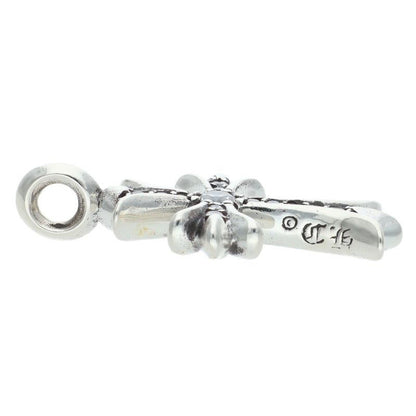 Chrome Hearts Tny Crsf P Dmnd Tiny Fat Cross Pave Diamond Pendant Silver