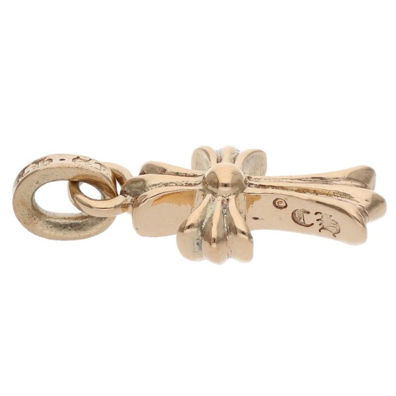 Chrome Hearts 22k Crs Bbyfat 22k Baby Fat Charm Gold Necklace Top