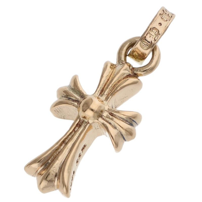 Chrome Hearts 22k Crs Bbyfat 22k Baby Fat Charm Gold Necklace Top