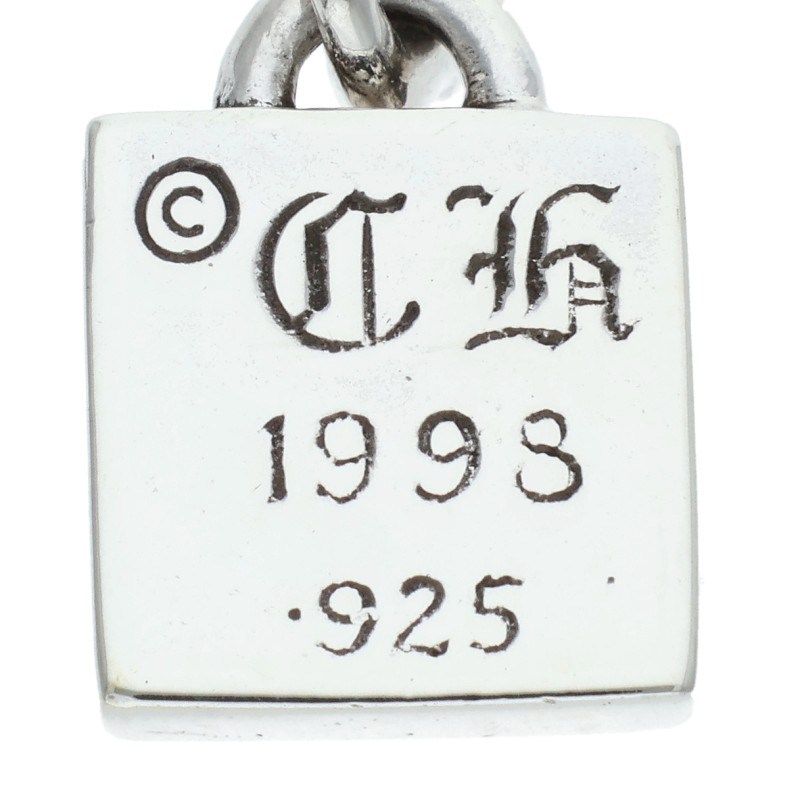 Chrome Hearts Framed CH Plus Charm Silver Necklace Top