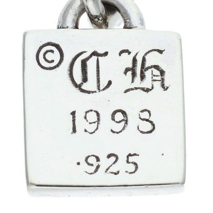 Chrome Hearts Framed CH Plus Charm Silver Necklace Top