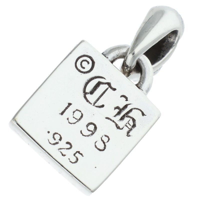 Chrome Hearts Framed CH Plus Charm Silver Necklace Top