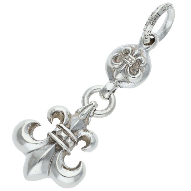 Chrome Hearts BS Fleur 1 Ball BS Charm Silver Necklace Top