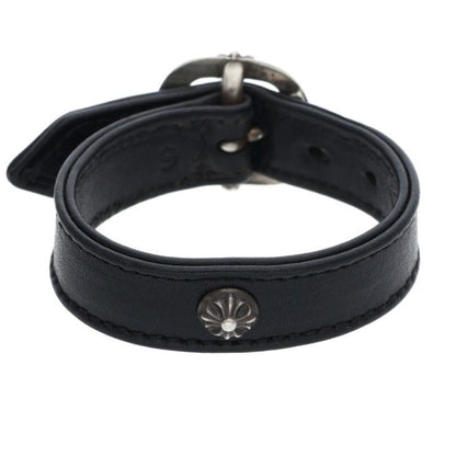 Chrome Hearts Gunslinger Crossball Leather Bracelet 9