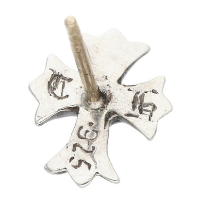 Chrome Hearts No2 CH Crs Dia CH Cross Stud 1 Diamond Silver Earrings