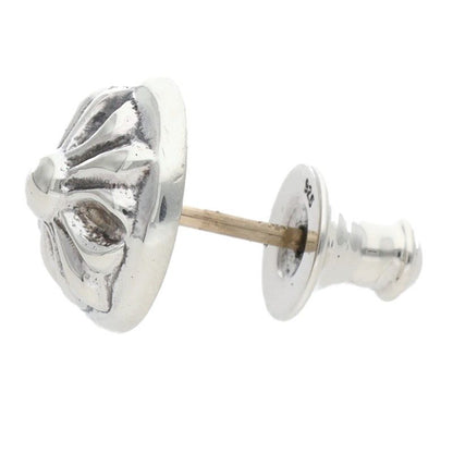 Chrome Hearts Stud Crsbll Cross Ball Silver Earrings