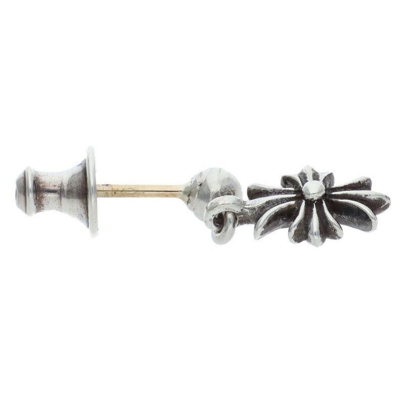 Chrome Hearts Tny CH Pls 1 Tiny Ech Plus Drop Silver Earrings