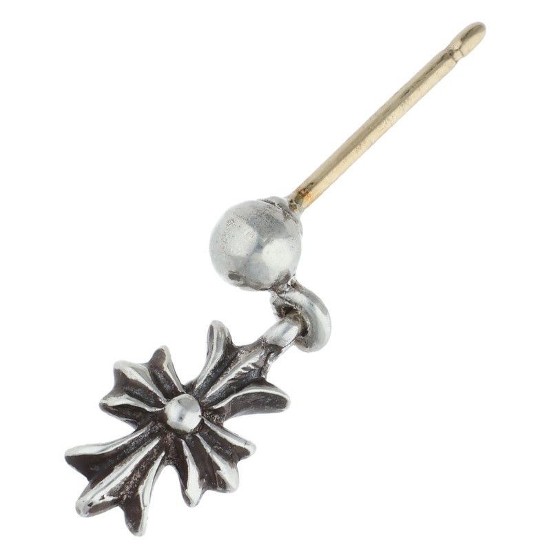 Chrome Hearts Tny CH Pls 1 Tiny Ech Plus Drop Silver Earrings