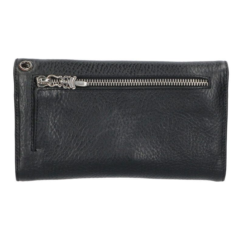 Chrome Hearts Wave Cross Ball Button Leather Wallet