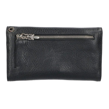 Chrome Hearts Wave Cross Ball Button Leather Wallet