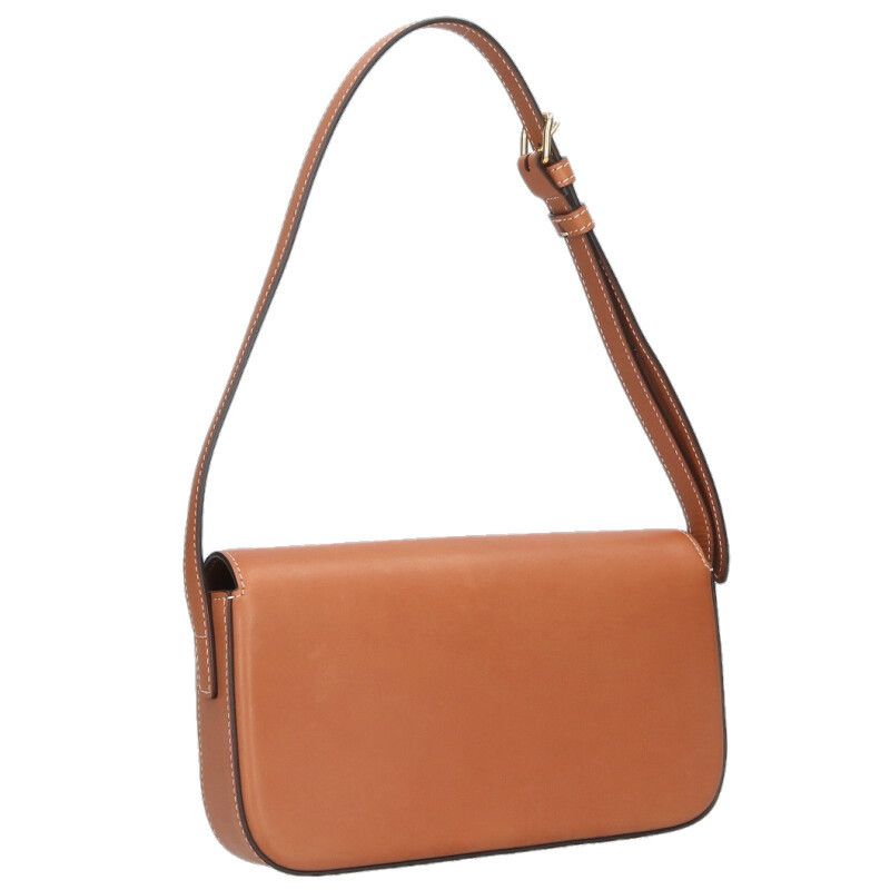 Celine Claude Triomphe Leather Shoulder Bag