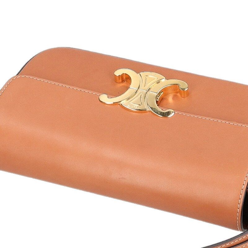 Celine Claude Triomphe Leather Shoulder Bag