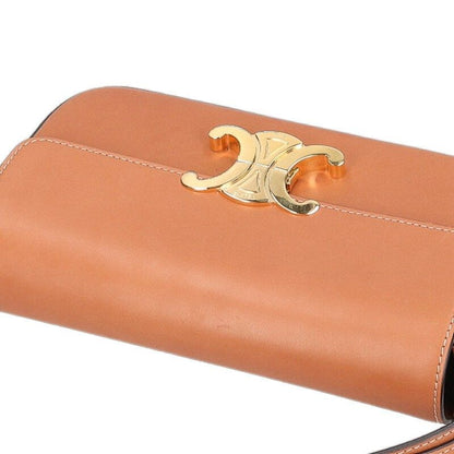 Celine Claude Triomphe Leather Shoulder Bag