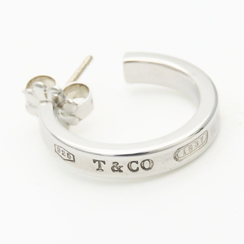Tiffany & Co Earrings Hoop Silver