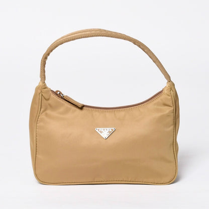 Prada Hobo Nylon Beige