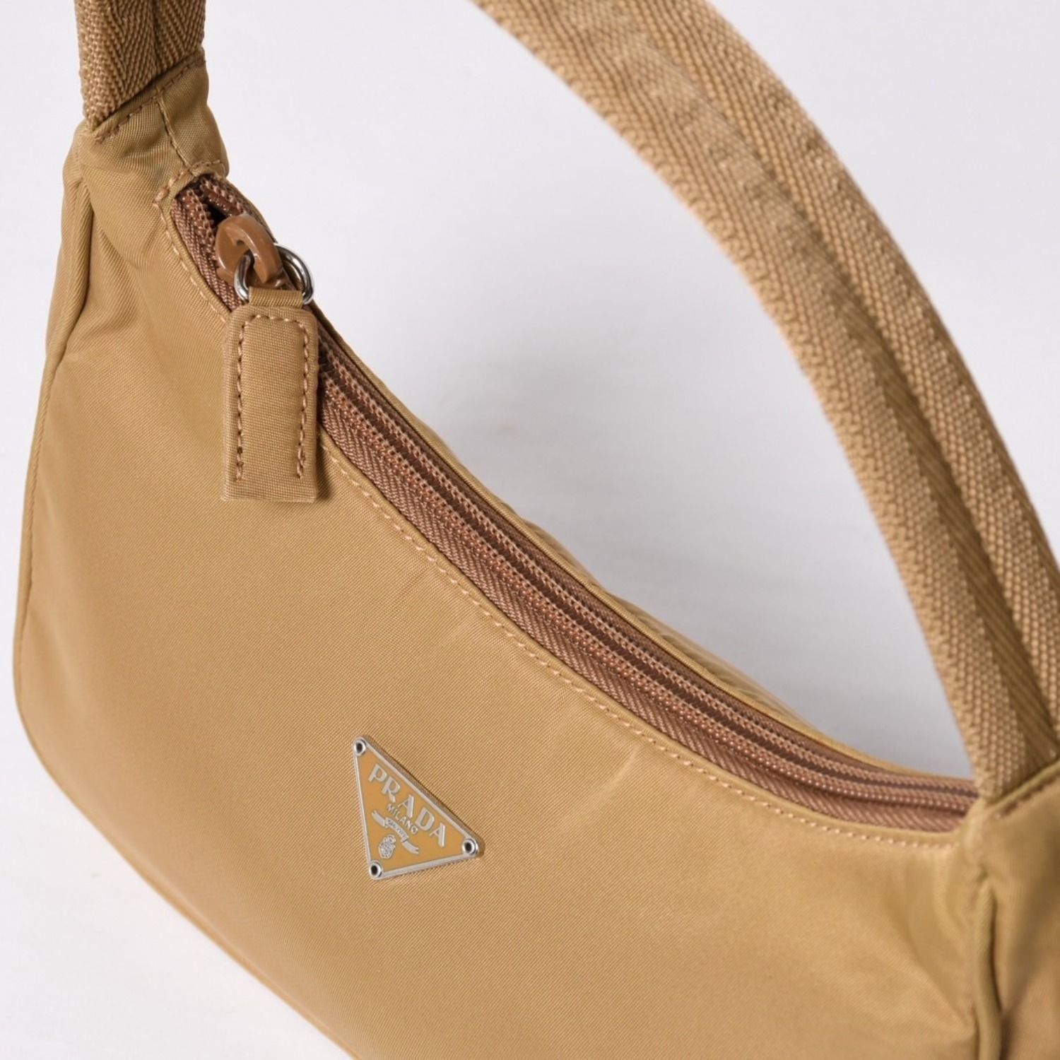 Prada Hobo Nylon Beige — view 5
