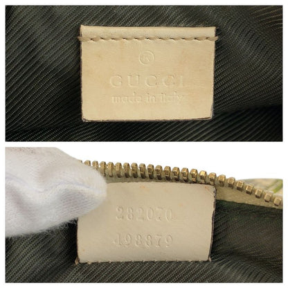 Gucci Flora Ivory Gold Canvas Pouch Case