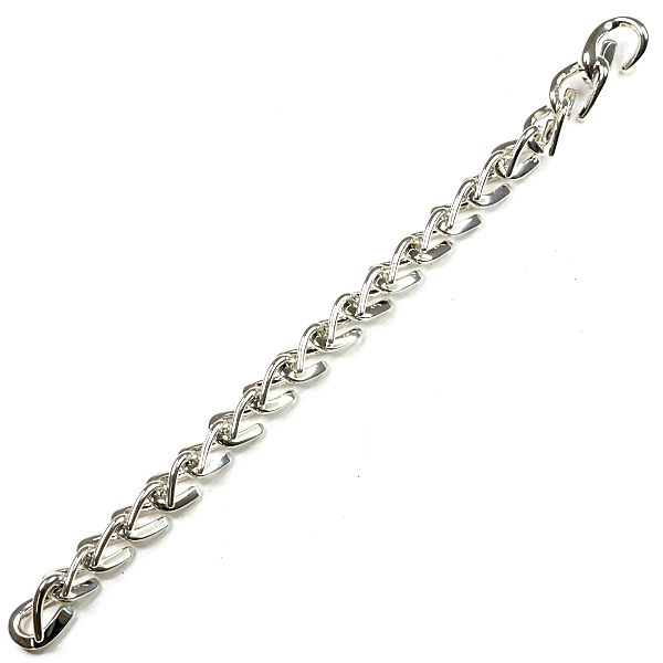 Tiffany & Co Forge Link Bracelet High Polish Star Ring Silver
