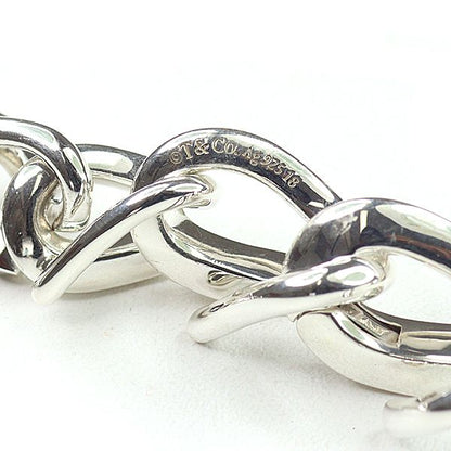 Tiffany & Co Forge Link Bracelet High Polish Star Ring Silver