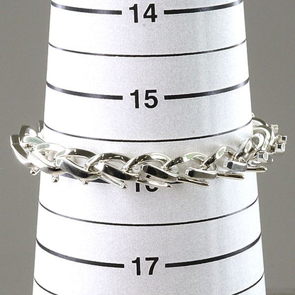 Tiffany & Co Forge Link Bracelet High Polish Star Ring Silver