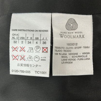 Max Mara Coat 36 S Black Long Sleeve Wool Winter