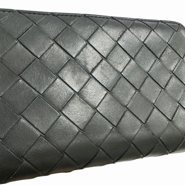Bottega Veneta Intrecciato Diagonal Leather Wallet Black
