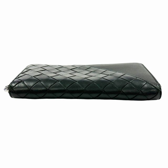 Bottega Veneta Intrecciato Diagonal Leather Wallet Black