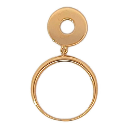 Celine Macadam Pinky Logo Plate Ring 18k Yellow Gold . 45. Polished