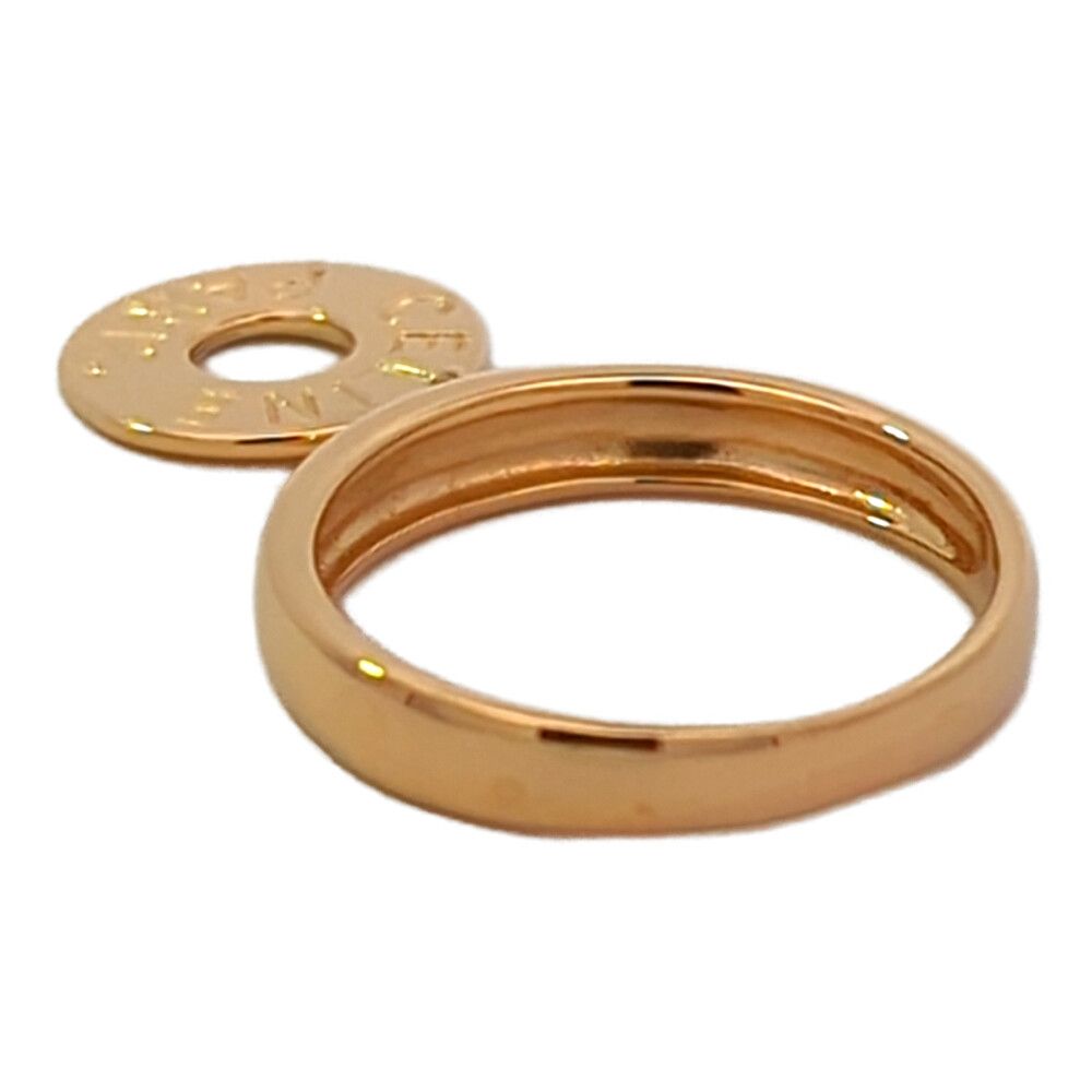 Celine Macadam Pinky Logo Plate Ring 18k Yellow Gold . 45. Polished