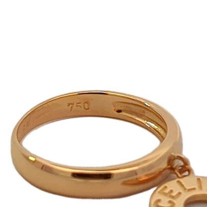 Celine Macadam Pinky Logo Plate Ring 18k Yellow Gold . 45. Polished