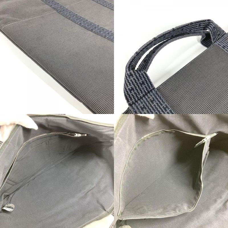 Hermes Handbag Flat Big Business Bag Canvas Gray
