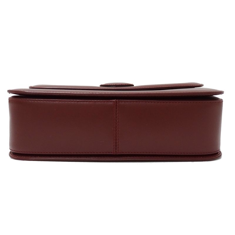 Cartier Shoulder Bag Must Have Leather Bordeaux Wine Red Going Out Crossbody