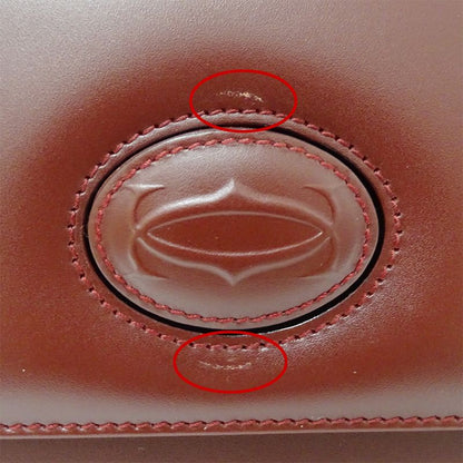 Cartier Shoulder Bag Must Have Leather Bordeaux Wine Red Going Out Crossbody