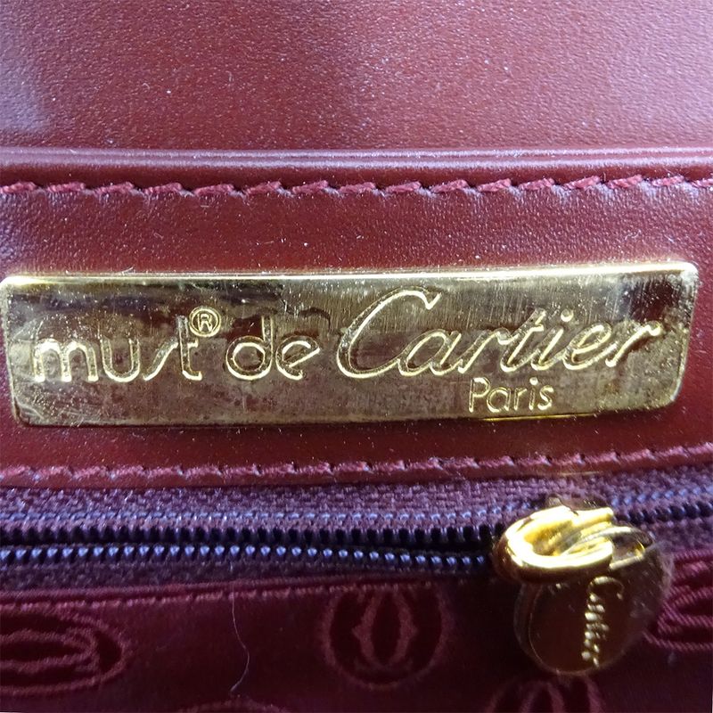 Cartier Shoulder Bag Must Have Leather Bordeaux Wine Red Going Out Crossbody