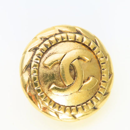 Chanel Earrings CC Logo Metal Gold Plated