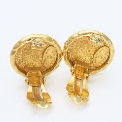 Chanel Earrings CC Logo Metal Gold Plated
