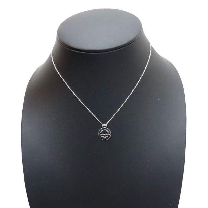 Tiffany & Co Necklace Return to Round Heart Silver Blue Pendant