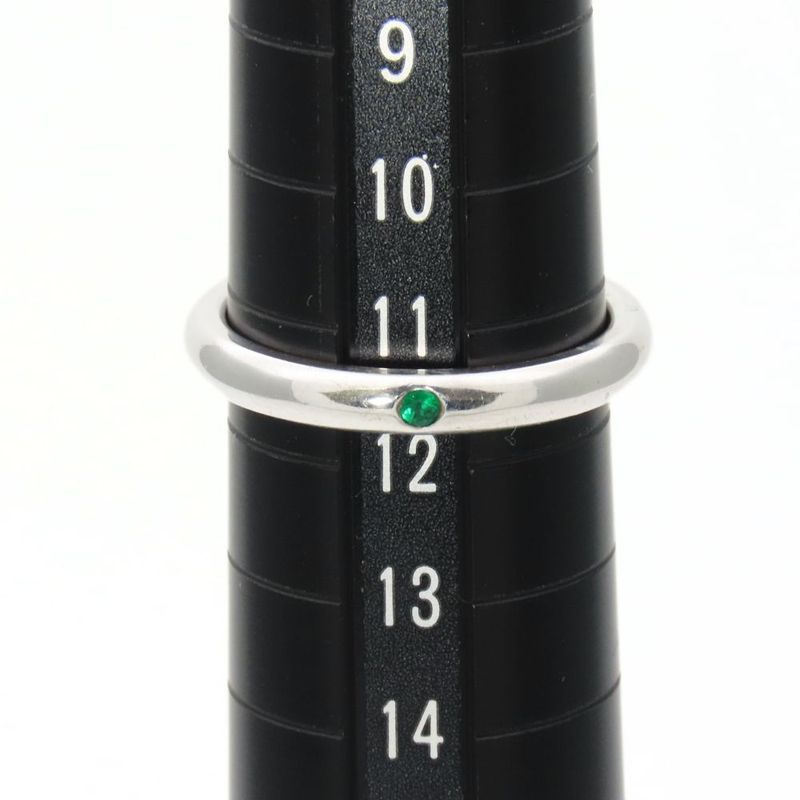 Tiffany & Co Ring Stacking Band Emerald Silver Green Elsa Peretti