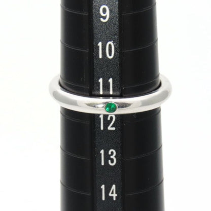 Tiffany & Co Ring Stacking Band Emerald Silver Green Elsa Peretti
