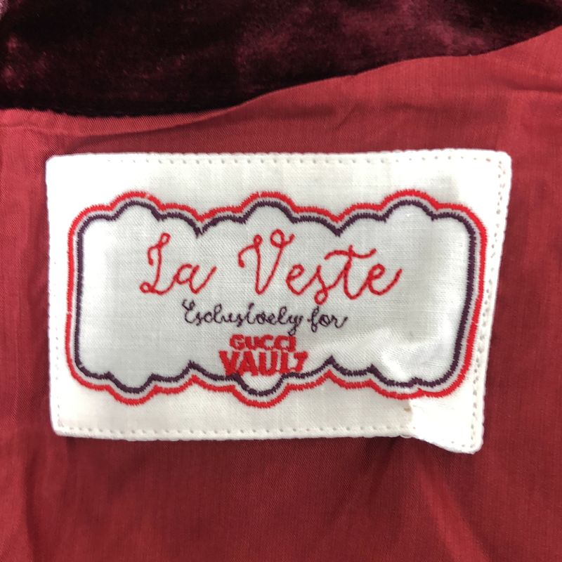 Gucci Vault la Veste Custom Velvet Tuck Gathered Belted Dress