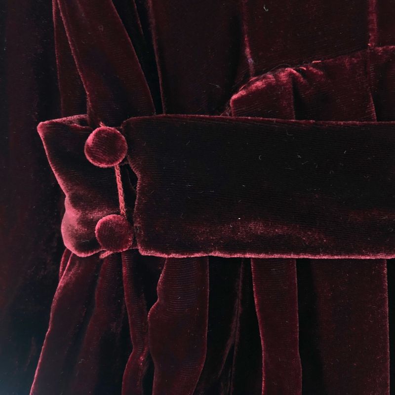 Gucci Vault la Veste Custom Velvet Tuck Gathered Belted Dress