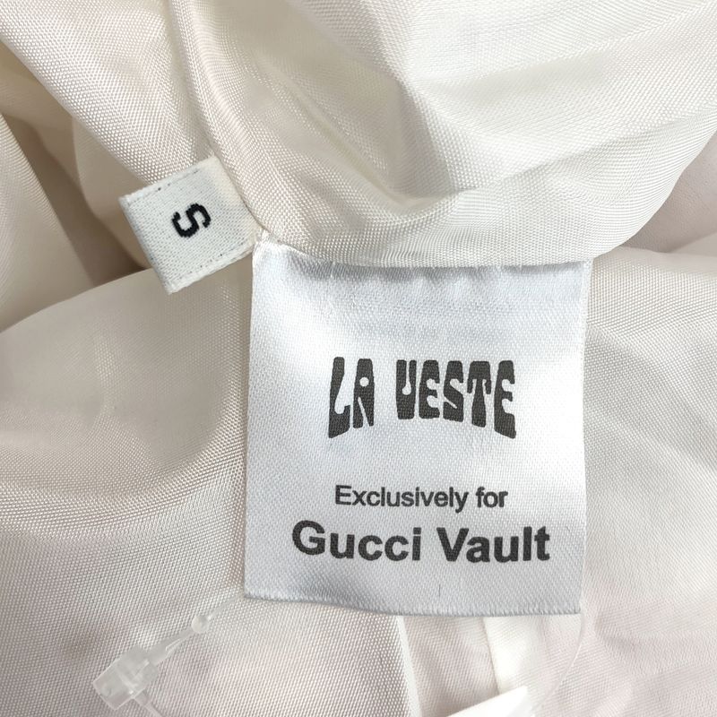 Gucci Vault la Veste Custom Sequin Check Dress S White Red